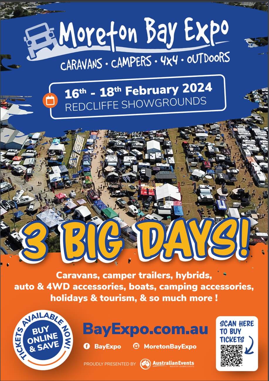 Morton Bay Expo 2024 flyer - 16th - 18th redcligge showgrounds