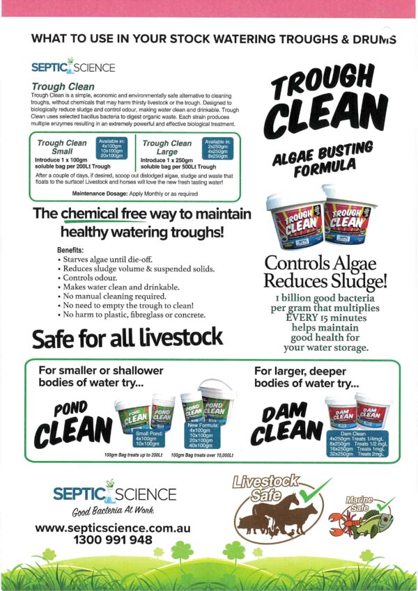 Septic Science - Trough Clean - information - RV TANKS